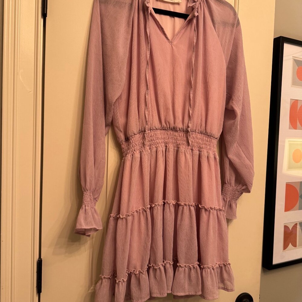Light Purple Long Sleeve Dress - Medium - The Impeccable Pig Boutique